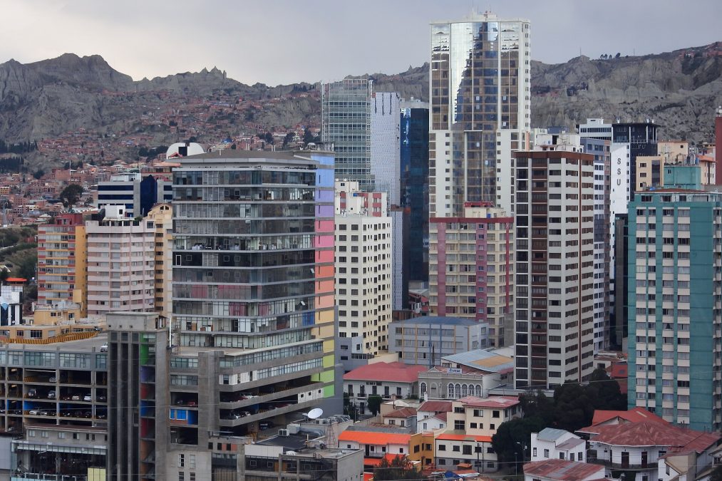 Edificios del centro financiero de La Paz, Bolivia